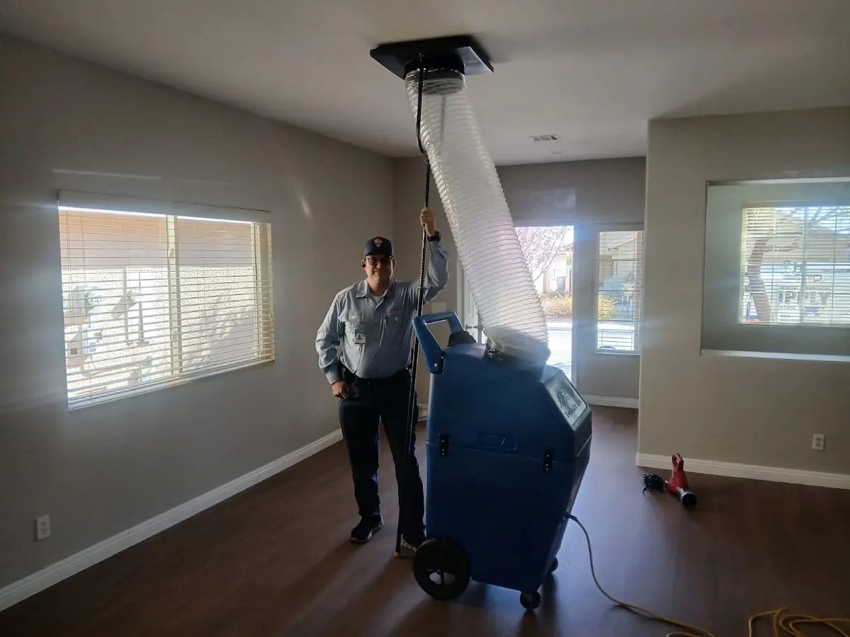 Professional Dryer Vent Cleaning work inside a Apple Valley home